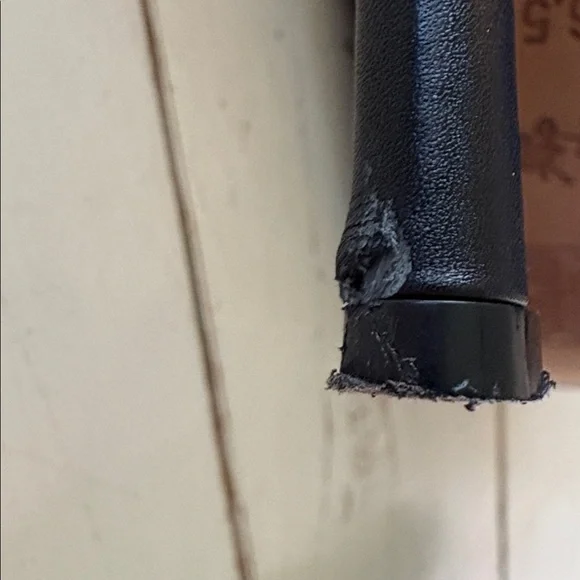 Coach Black Leather Heeled Boots with Gold Accent, 6.5 - Picture 9 of 11